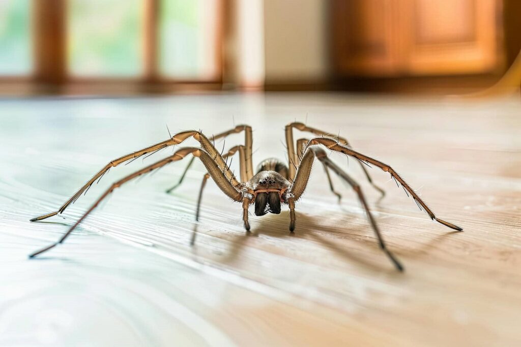 Close-up of a spider on floor